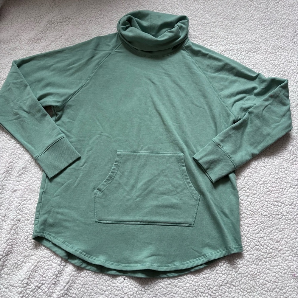 Eddie Bauer motion cozy camp Mint Green like new pullover sweater L